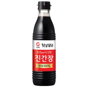 대상 청정원 두번 달여 더 진한 진간장, 500ml, 1개