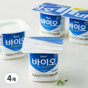 매일바이오 크리미 플레인 4개입, 340g, 4개