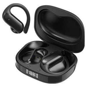 아이리버 오픈형 무선 귀걸이형 운동 블루투스 이어폰 IOW-L90 BLACK 27시간 방수가능