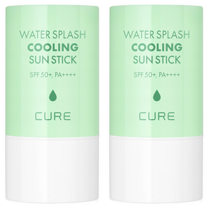 김정문알로에 큐어 워터 스플래쉬 쿨링 선스틱 SPF50+ PA++++, 23g, 2개