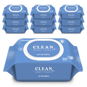 탐사 깨끗 비데티슈 캡형, 80매, 10개