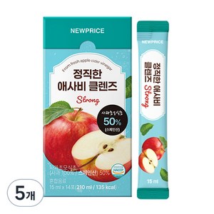 뉴프라이스 정직한 애사비 클렌즈 STRONG 14p, 210ml, 5개