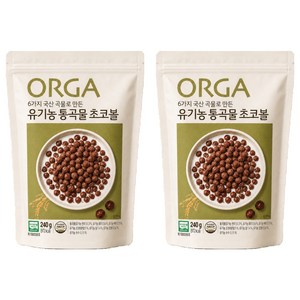 올가홀푸드 유기농 통곡물 초코볼, 240g, 2개