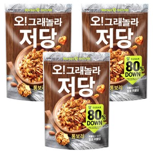 마켓오네이처 오 그래놀라 저당 통보리 시리얼, 360g, 3개