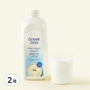 그릭데이 플레인 요거트 오리지널, 1.8L, 2개
