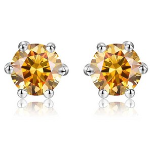 엔클레어 6프롱 Simulant Diamond 0.3캐럿 귀걸이 4mm
