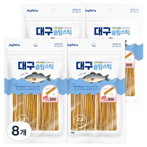 조이펫 강아지 대구 슬림스틱 간식, 연어, 70g, 8개