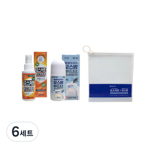 일양약품 모스커트 벅스넷프로 50ml + 모스밤 에이드프로 60ml + 고리형 반투명 고급파우치, 6세트