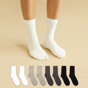 유어삭스 남성용 골지 무지맨 양말 8켤레 세트