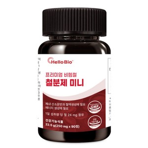 헬로바이오 프리미엄 비헴철 철분제 미니 22.5g, 90정, 1개