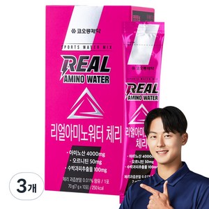 코오롱제약 NEW 리얼아미노워터 체리 10p, 70g, 3개