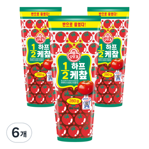 오뚜기 하프 케첩, 280g, 6개