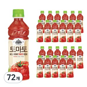 웅진 가야농장 토마토 주스, 340ml, 72개