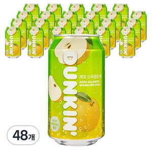 던킨도너츠 제로 스파클링 배, 350ml, 48개