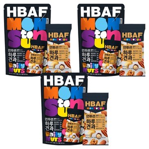 바프 먼투썬 하루견과 블랙, 200g, 3개