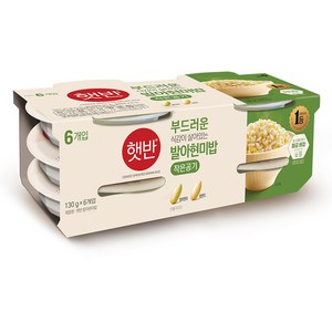 햇반 발아현미밥, 130g, 6개
