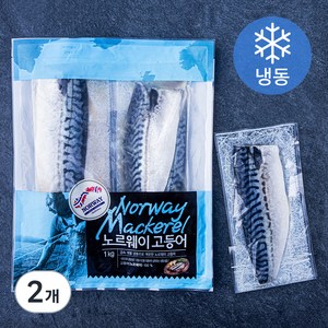 노르웨이산 고등어살 (냉동), 1kg, 2개