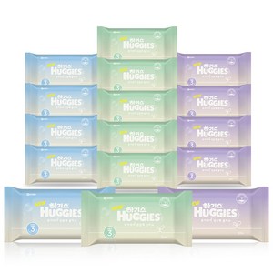 하기스 퓨어쁘띠 생분해 아기물티슈 휴대용, 20매, 16개