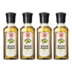 해표 압착 올리브유, 250ml, 4개