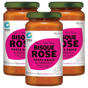청정원 크랩&생크림 비스크로제 파스타소스, 600g, 3개