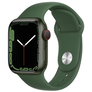 Apple 애플워치 7, 41mm, GPS+Cellular, 알루미늄, 그린 / 클로버 스포츠 밴드