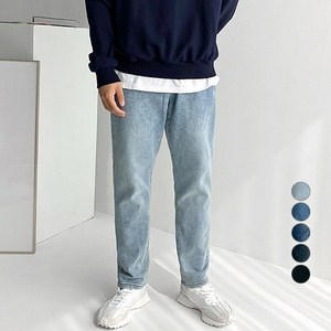 머시따 남성용 세미와이드 히든밴딩 청바지