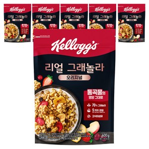 켈로그 리얼 그래놀라 오리지널 시리얼, 400g, 6개