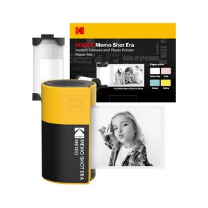 코닥 메모샷 ERA 디지털 토이 카메라 MS100 옐로우 + 카트리지 10p 번들 세트