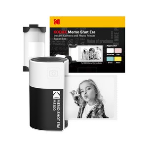 코닥 메모샷 ERA 디지털 토이 카메라 + 카트리지 10p 번들 세트 화이트 MS100
