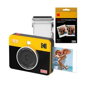 코닥 미니샷3 레트로 즉석카메라 + 카트리지 38p 세트 C300R 옐로우