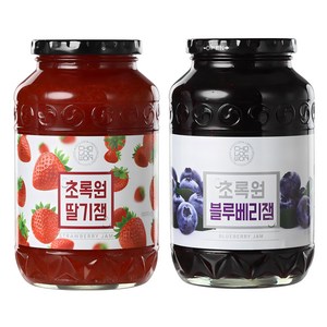 초록원 딸기잼 1kg + 블루베리잼 1kg, 1kg, 1세트