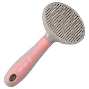 행복한댕냥이 반려동물 원터치 브러쉬 10 x 18.5cm, 핑크, 1개