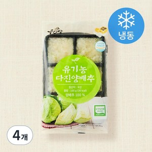 유기가공식품 인증 웰팜넷 유기농 다진양배추 (냉동), 100g, 4개