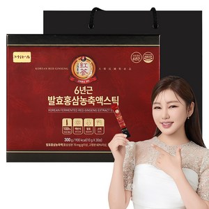 정원삼 6년근 발효 홍삼 농축액스틱 + 쇼핑백, 300g, 1개