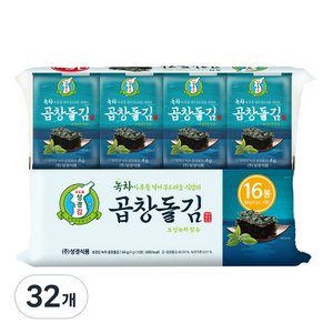 지도표성경 녹차 곱창돌김, 4g, 32개