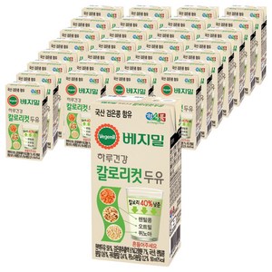 베지밀 하루건강 칼로리컷 두유, 190ml, 48개
