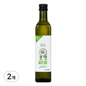 어니스트 코코넛 MCT 오일, 500ml, 2개