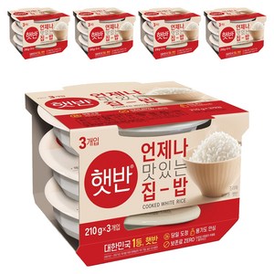 햇반 백미밥, 210g, 15개