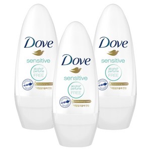 도브 센서티브 롤온 데오드란트, 40ml, 3개
