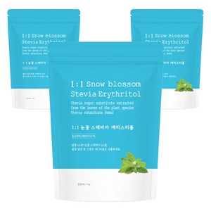 자연지애 눈꽃 스테비아 에리스리톨, 1kg, 3개