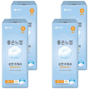좋은느낌 순면 팬티라이너, 롱, 69개입, 4개