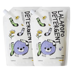 케이맘 랄라포포 유아용 세탁세제 목련향 리필, 1.3L, 2개
