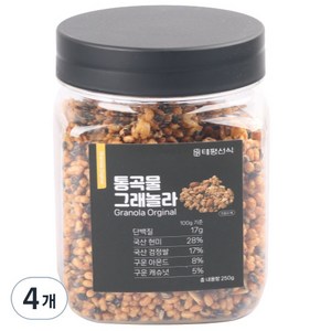 태평선식 통곡물 수제 그래놀라 오리지날 시리얼, 250g, 4개