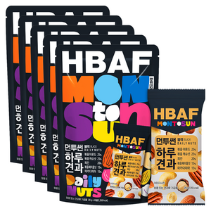 바프 먼투썬 하루견과 블랙, 200g, 5개