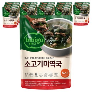 비비고 소고기 미역국, 500g, 15개