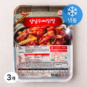 수월한 양념무뼈닭발 (냉동), 350g, 3개