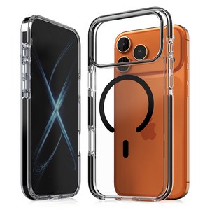 엑씨 에어프레임 범퍼 충격 강화 투명 맥세이프 호환 휴대폰 케이스