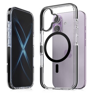 엑씨 에어프레임 범퍼 충격 강화 투명 맥세이프 호환 휴대폰 케이스