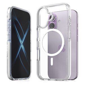 엑씨 에어프레임 범퍼 충격 강화 투명 맥세이프 호환 휴대폰 케이스