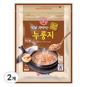 오뚜기옛날 구수한 끓여먹는 누룽지, 3kg, 2개